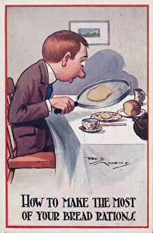 White Bread Gallery: Maximising rations using a magnifying glass (colour litho)