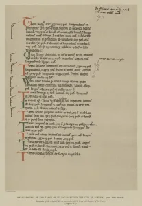Measurements of the lands of St Paul's within the City of London, c12th Century (colour litho) Measurements of the lands of St Paul's within the City of London, c12th Century (colour litho)