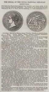 The Medal of the Royal National Life-Boat Institution (engraving) The Medal of the Royal National Life-Boat Institution (engraving)