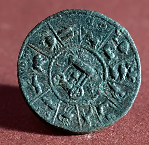 Medallion with 12 signs of the Zodiac, from Belkis or Zeugma (bronze) Medallion with 12 signs of the Zodiac, from Belkis or Zeugma (bronze)