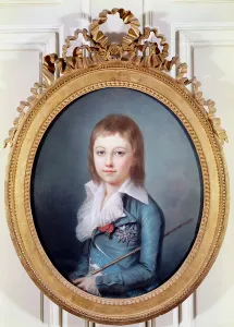 Medallion Portrait of Louis-Charles (1785-95) King Louis XVII of France (oil on canvas) Medallion Portrait of Louis-Charles (1785-95) King Louis XVII of France (oil on canvas)