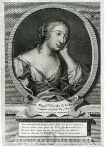Medallion portrait of Madame de La Fayette, French novelist (engraving) Medallion portrait of Madame de La Fayette, French novelist (engraving)