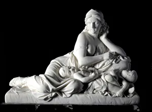 Medee thinking of killing her children Marble sculpture by Tommaso Solari (1820-1897) 1863. Dim. 60x80x38 cm From the collection of Prince Odone di savoia. Genes, Art Gallery Moderna, inv. 744 Medee thinking of killing her children Marble sculpture by Tommaso Solari (1820-1897) 1863. Dim. 60x80x38 cm From the collection of Prince Odone di savoia. Genes, Art Gallery Moderna, inv. 744