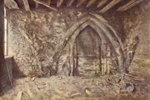 Mediaeval Arches, Ireland Yard, Blackfriars, 1900 (colour litho)
