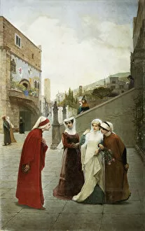 Good Looking Gallery: The Meeting of Dante and Beatrice, 1889 (oil on canvas)