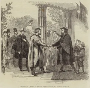 The Meeting of Garibaldi and Tennyson at Faringford House, Isle of Wight (engraving) The Meeting of Garibaldi and Tennyson at Faringford House, Isle of Wight (engraving)