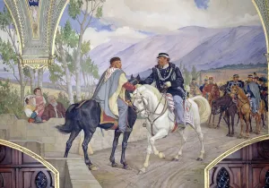 The Meeting Between Giuseppe Garibaldi (1807-82) and King Vittorio Emanuele II (1820-78 The Meeting Between Giuseppe Garibaldi (1807-82) and King Vittorio Emanuele II (1820-78