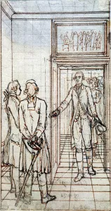 Meeting of Goethe and Jung Stilling in Strasbourg. 19th century drawing Meeting of Goethe and Jung Stilling in Strasbourg. 19th century drawing