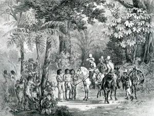 Meeting of the Indians with the European Explorers from Picturesque Voyage to Brazil' Meeting of the Indians with the European Explorers from Picturesque Voyage to Brazil'