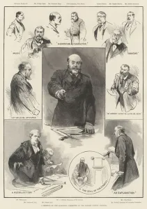 A Meeting of the Licensing Committee of the London County Council (engraving) A Meeting of the Licensing Committee of the London County Council (engraving)