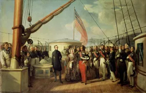 Meeting between Louis-Philippe I (1773-1850) and Queen Victoria (1819-1901) at Le Treport Meeting between Louis-Philippe I (1773-1850) and Queen Victoria (1819-1901) at Le Treport
