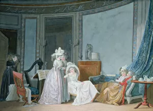 Images Dated 20th November 2007: Meeting in a Salon, 1790 (gouache on paper)