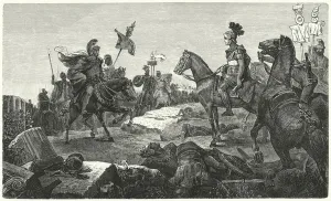 The meeting between Scipio Africanus and Hannibal before the Battle of Zama, 202 BC (engraving) The meeting between Scipio Africanus and Hannibal before the Battle of Zama, 202 BC (engraving)