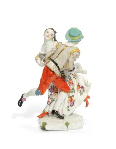 Meissen group of Tyrolean dancers, c.1740 (porcelain) Meissen group of Tyrolean dancers, c.1740 (porcelain)