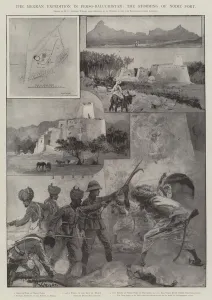 The Mekran Expedition in Perso-Baluchistan, the Storming of Nodiz Fort (litho) The Mekran Expedition in Perso-Baluchistan, the Storming of Nodiz Fort (litho)