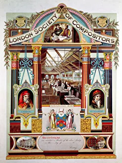 Member certificate of the London Society of Compositors (colour litho) Member certificate of the London Society of Compositors (colour litho)