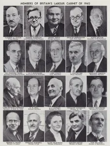 Members of the cabinet of Britain's Labour government elected in the 1945 General Members of the cabinet of Britain's Labour government elected in the 1945 General