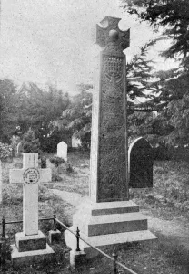 Memorial Cross over John Ruskin's Grave, illustration from The King Memorial Cross over John Ruskin's Grave, illustration from The King