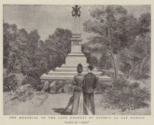 The Memorial to the Late Empress of Austria at Cap Martin (litho) The Memorial to the Late Empress of Austria at Cap Martin (litho)