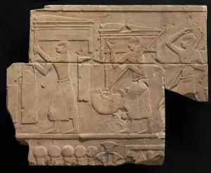 Men Bearing Tomb Equipment, 667-647 BC (limestone) Men Bearing Tomb Equipment, 667-647 BC (limestone)