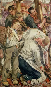 The Men, left panel from The Age of the Worker (oil on canvas) The Men, left panel from The Age of the Worker (oil on canvas)