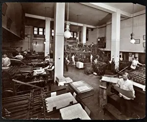 Men working in the printing plant at Metropolitan Life Insurance Co Men working in the printing plant at Metropolitan Life Insurance Co
