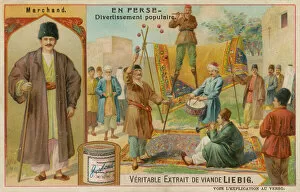 A Merchant and Popular Entertainers (chromolitho)