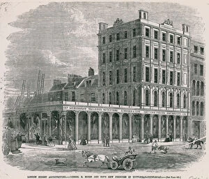 Hatters Gallery: Messrs E Moses and Sons new premises in Tottenham Court Road, London (engraving)