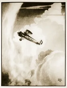 Transport,travellers & Immigrants Gallery: Met. flight, illustration from Flying Memories by John Hamilton, 1934 (litho)