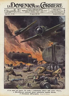 Airfields Gallery: Three meters above the enemy (colour litho)
