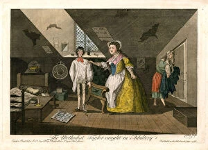 The Methodist Taylor Caught in Adultery (coloured engraving)