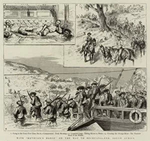 Durand Godefroy 1832 1896 Gallery: With 'Methuens Horse'on the Way to Bechuanaland, South Africa (engraving)