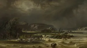 Transport,travellers & Immigrants Gallery: The Meuse at Poilvache, 1873 (oil on canvas)