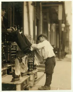 Michael Mero, 2 West 4th St. Bootblack, 12 years of age, working one year of own volition Michael Mero, 2 West 4th St. Bootblack, 12 years of age, working one year of own volition