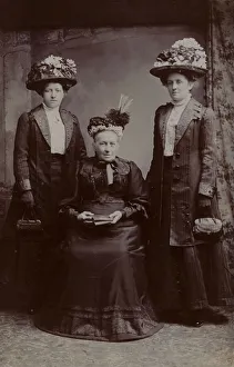 Three middle class women in their finery (b/w photo) Three middle class women in their finery (b/w photo)