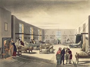 Middlesex Hospital from Ackermann's Microcosm of London Middlesex Hospital from Ackermann's Microcosm of London