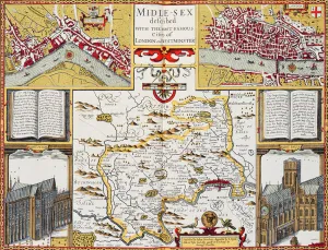 Midlesex described with the most famous cities of London and Westminster, from Speed' Midlesex described with the most famous cities of London and Westminster, from Speed'