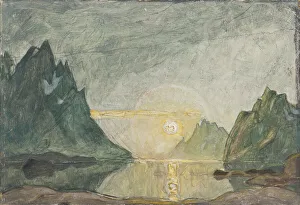 Midnight Sun. Study from North Norway (oil on cardboard) Midnight Sun. Study from North Norway (oil on cardboard)