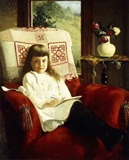 Mildred Wallace as a Young Girl, (oil on canvas) Mildred Wallace as a Young Girl, (oil on canvas)