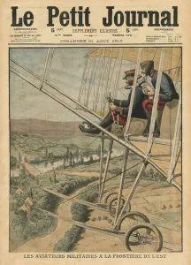 Military aviators on the Eastern front, illustration from Le Petit Journal' Military aviators on the Eastern front, illustration from Le Petit Journal'