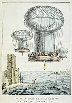 Military Balloon Descent Project to England, 1801 Military Balloon Descent Project to England, 1801