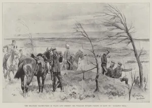 The Military Manoeuvres in Wilts and Dorset, Sir William Butler taking it easy on 'Gallons Hill' (litho) The Military Manoeuvres in Wilts and Dorset, Sir William Butler taking it easy on 'Gallons Hill' (litho)