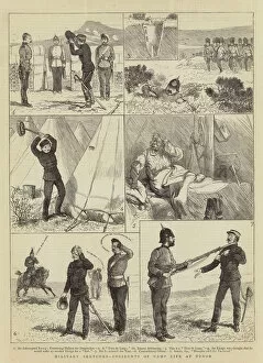 Incidents Gallery: Military Sketches, Incidents of Camp Life at Upnor (engraving)