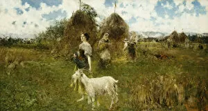 Artist Spanish Gallery: The Milk Maid, (oil on canvas)