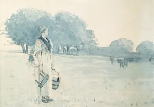The Milkmaid, 1875 (w/c, ink & pencil on paper) The Milkmaid, 1875 (w/c, ink & pencil on paper)