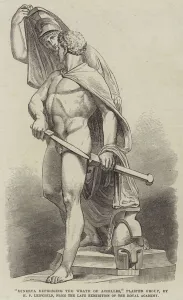 'Minerva repressing the Wrath of Achilles, ' Plaster Group, by H F Leifchild (engraving) 'Minerva repressing the Wrath of Achilles, ' Plaster Group, by H F Leifchild (engraving)