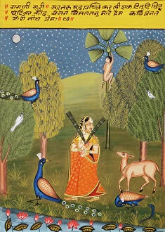 Guri Collection: Miniature Painting on Paper, Ragini Guri, Nathdwara School