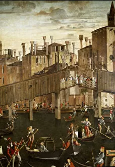 Rialto Bridge, Venice Gallery: The Miracle of the Relic of the Holy Cross at Rialto Bridge in Venice, Detail