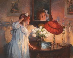 The Mirror - Albert Chevallier Tayler (1862-1925). Oil on canvas, 1914 The Mirror - Albert Chevallier Tayler (1862-1925). Oil on canvas, 1914