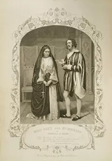 Arabesque Gallery: Miss Glyn as Isabella and Mr Hoskins as Lucio, Act I Scene 4, in Measure for Measure